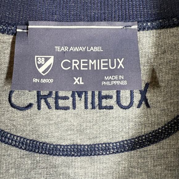 Men's Cremieux Navy Long Sleeve Half Zip Elbow Patch Pullover Size XL NEW - Picture 3 of 7